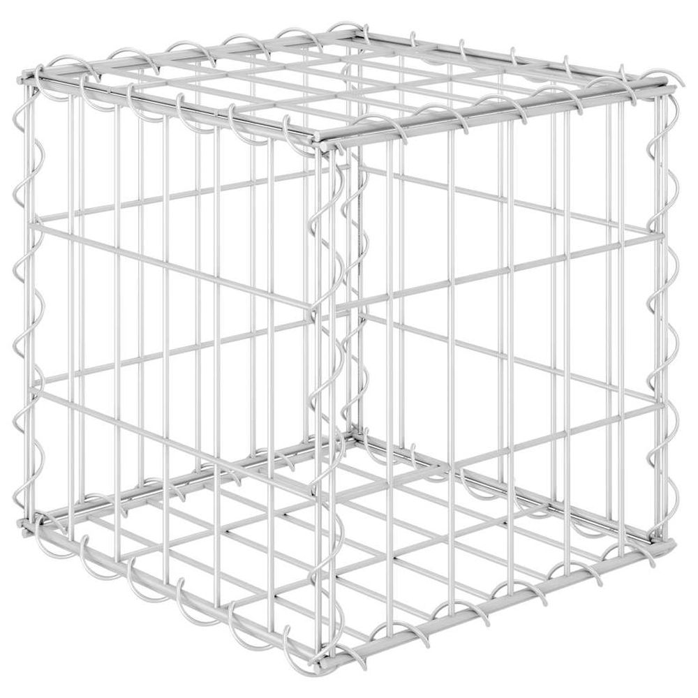 Lit surélevé cube à gabion fil d'acier 30x30x30 cm