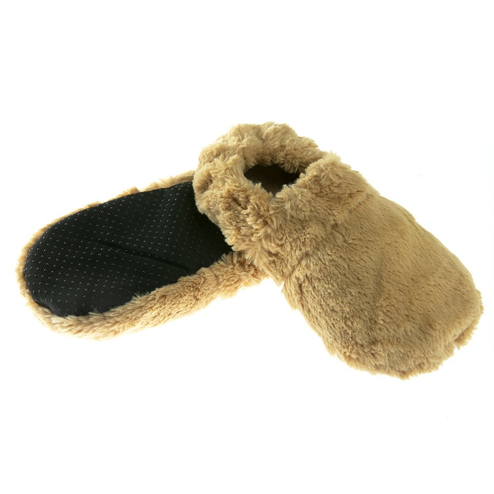 Chaussons bouillottes caramel