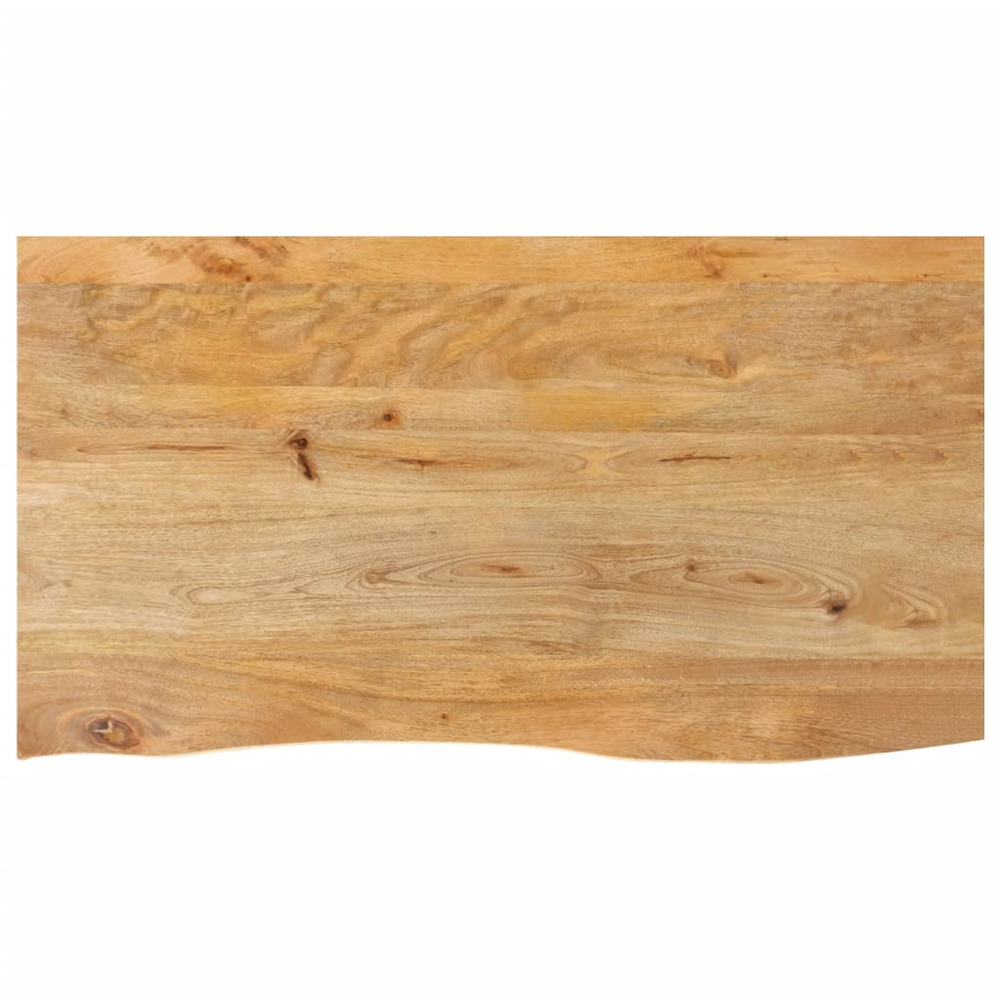 Dessus de table à bord vivant 100x60x2,5cm bois massif manguier
