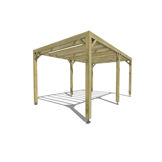 Pergola bois • 5m x 3m • indépendante • sens profondeur • livraison comprise