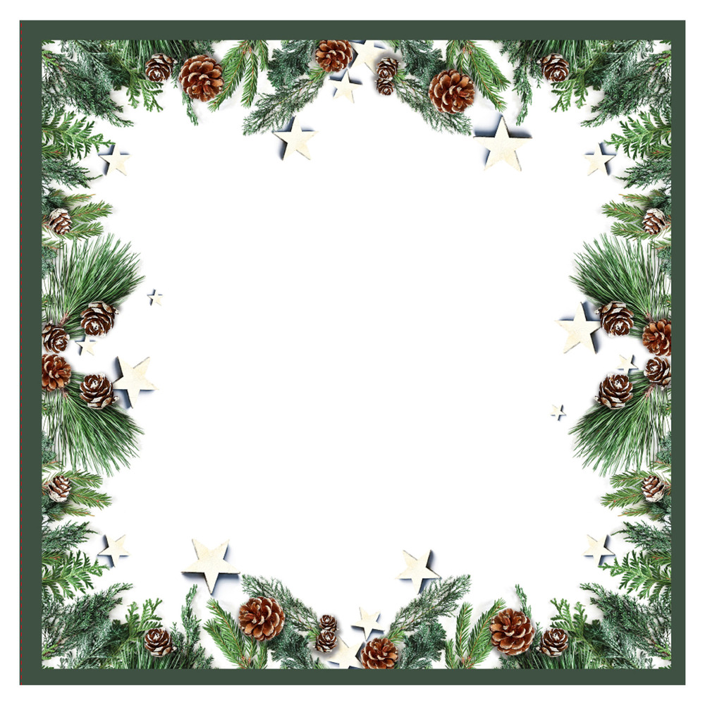 20 serviettes en papier 33 x 33 cm pommes de pin