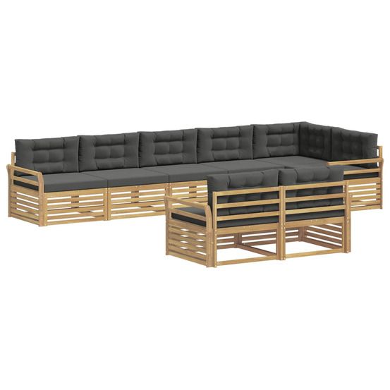 Ensemble de canapés d'extérieur 8 pc blanc et anthracite