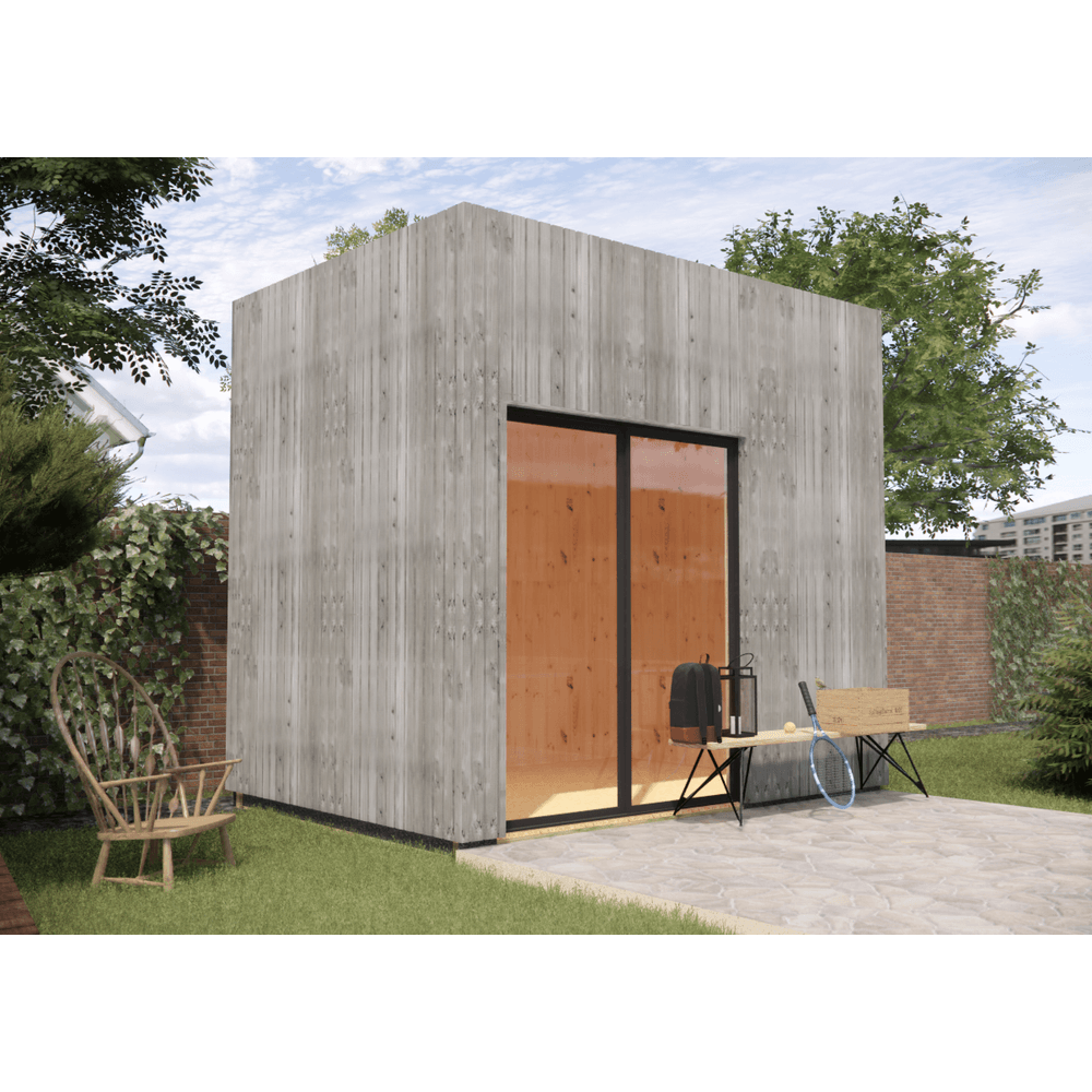 Studio de jardin 4 saisons en bois 3,3 x 2,4 x 3,2 m / isolation re2020 / menuiseries alu k-line