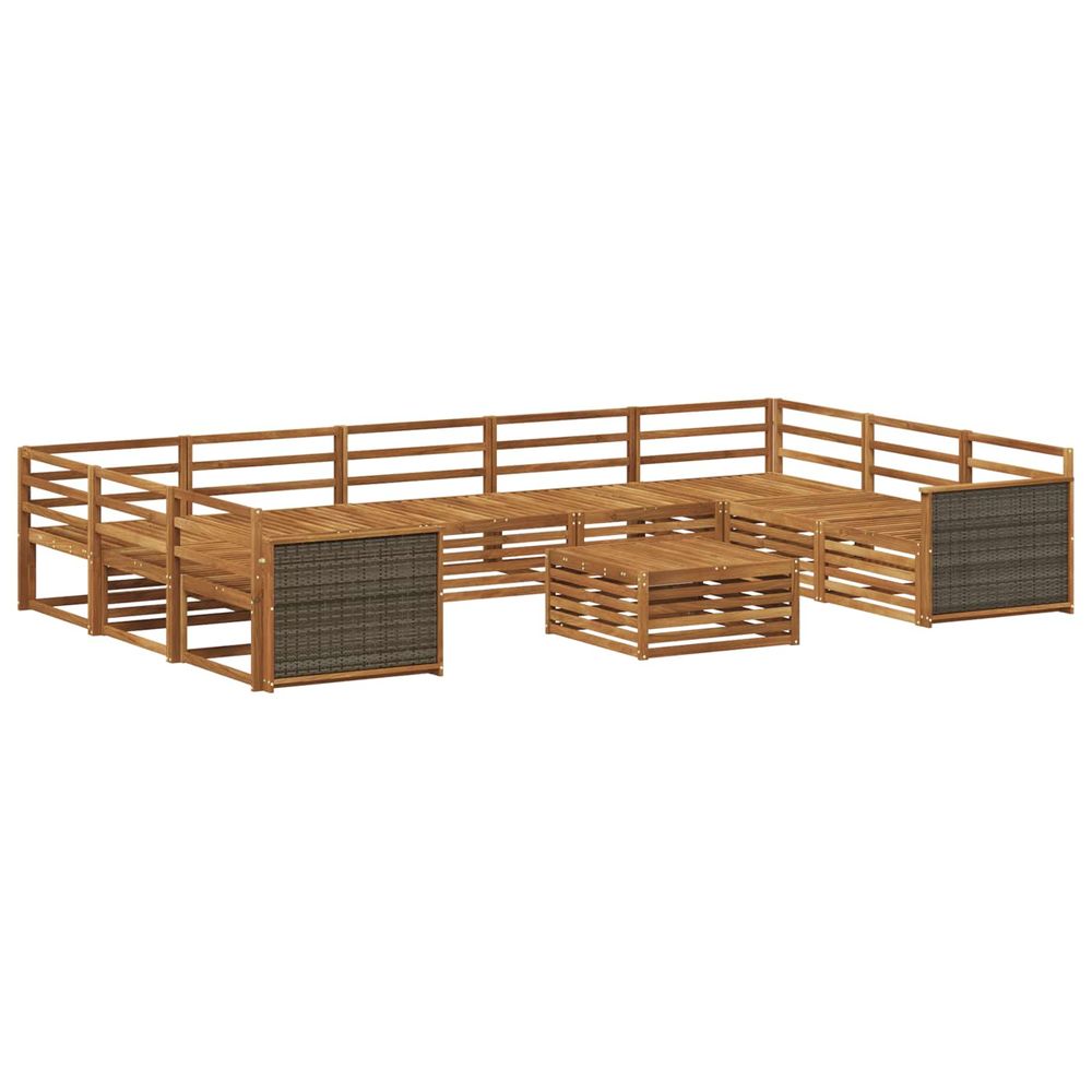 Ensemble de canapés d'extérieur 10 pc naturel