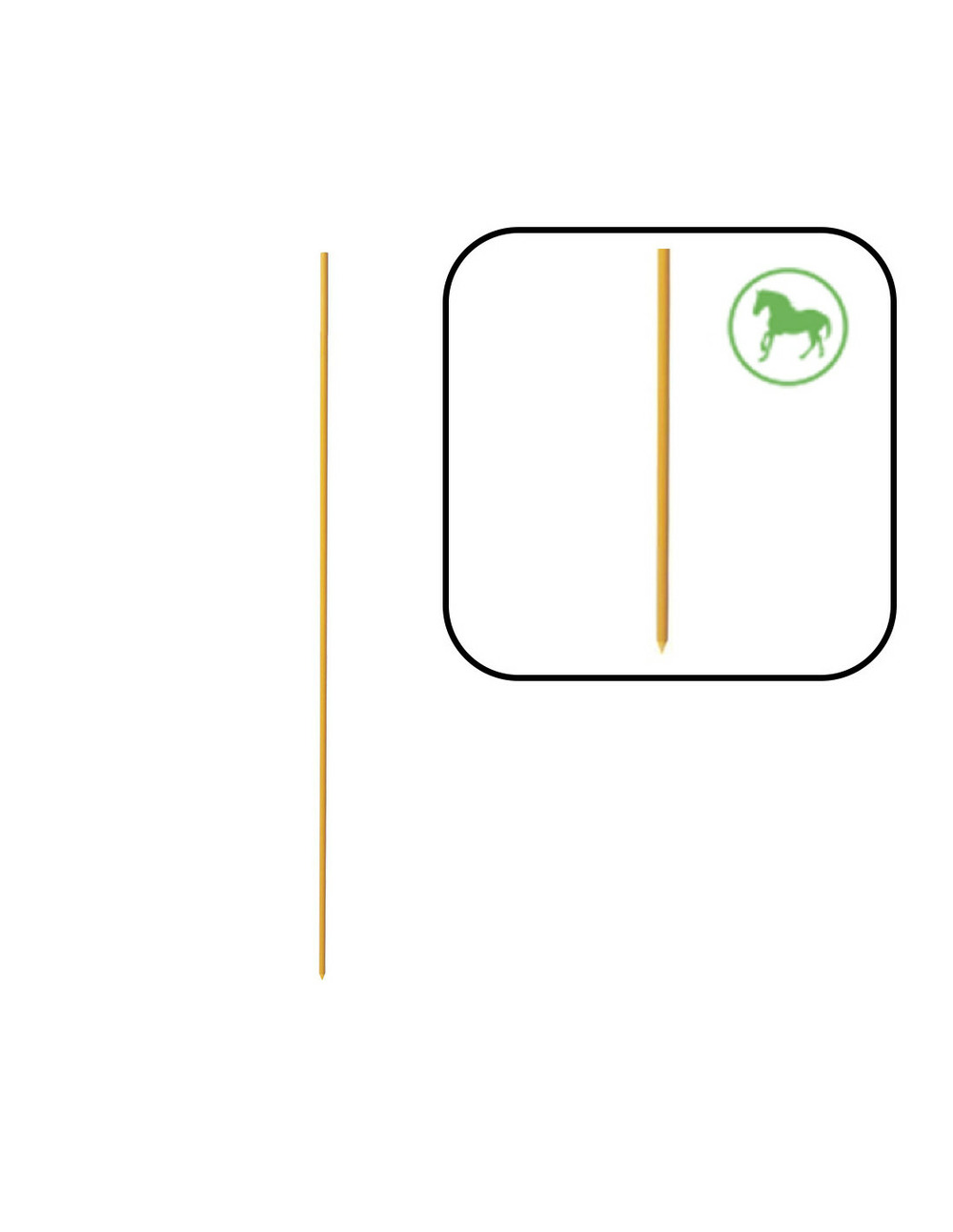 Pack 50 piquets 150cm fibre jaune pastormatic