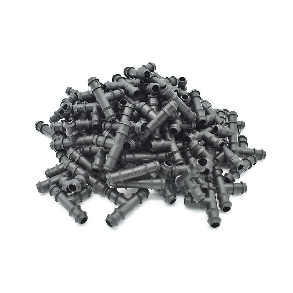 Lot de 100 tés cannelés 16x16x16 pour micro irrigation