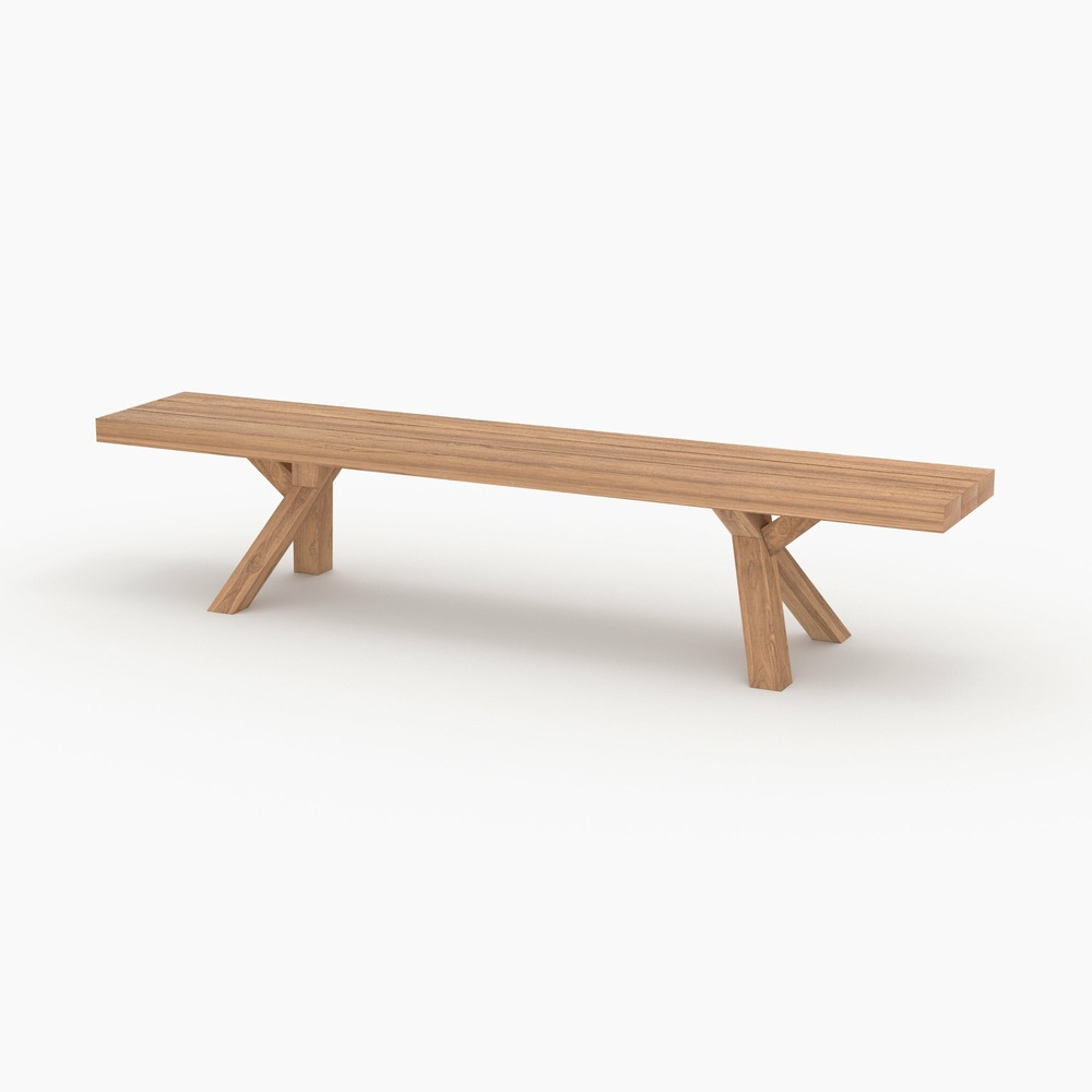 Soraya-banc de jardin en bois de teck 4 personnes