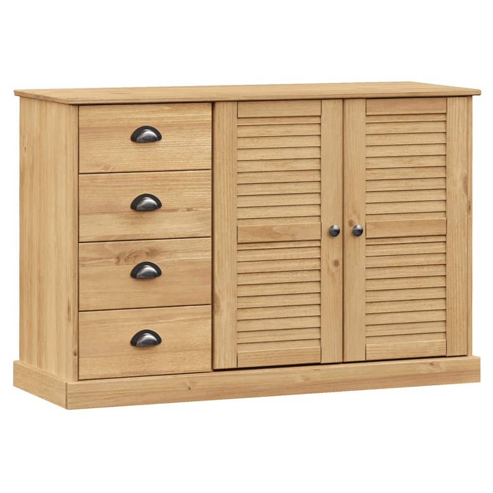 Buffet bahut commode armoire meuble de rangement organisateur cuisine salle de séjour salon avec tiroirs 113 x 40 x 75 cm boi
