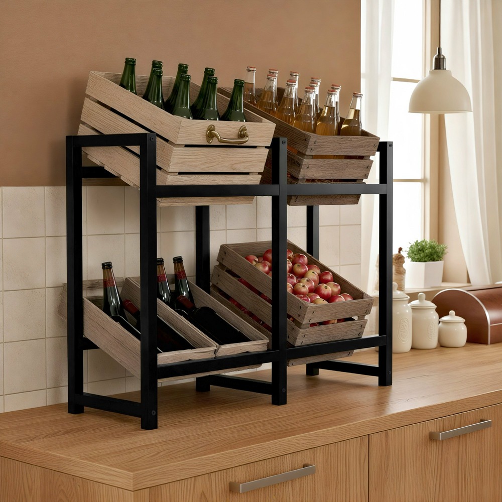 Pile de 4 caisses à boissons