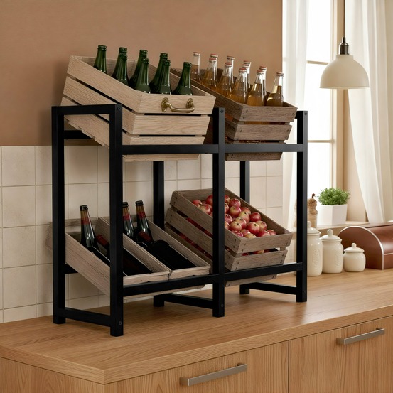 Pile de 4 caisses à boissons