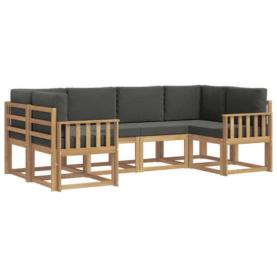 Ensemble de canapés d'extérieur 6 pc blanc et anthracite