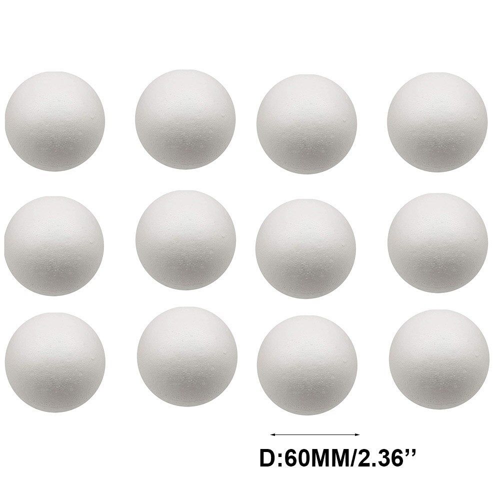 Boules de noël en polystyrène - 6 cm