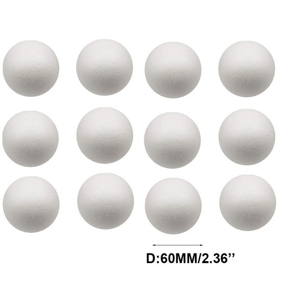 Boules de noël en polystyrène - 6 cm