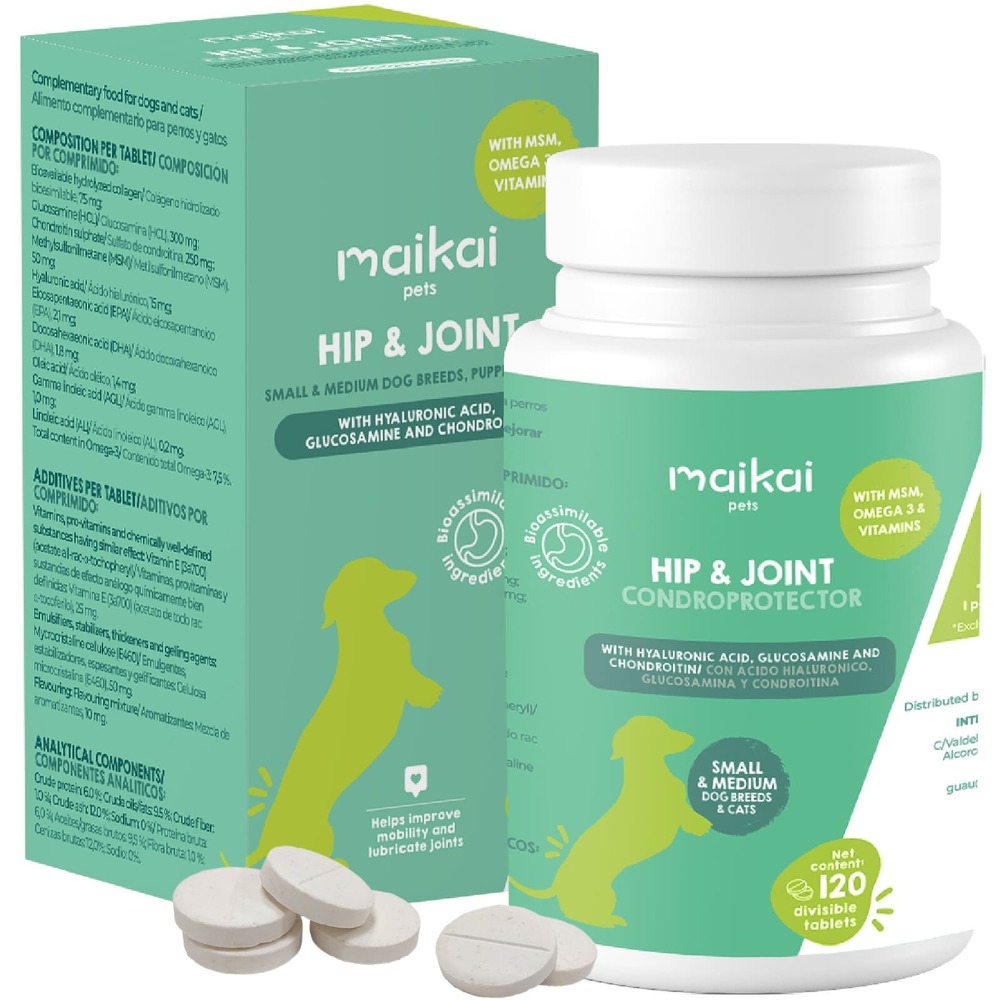 Comprimés anti-arthrose pour chat et chien – petite et moyenne taille – soutien articulaire naturel - 120 comprimés