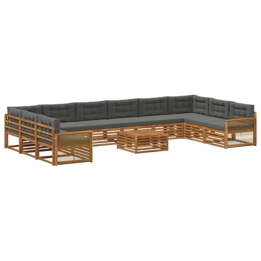 Ensembles de canapés 11 pc bois d'acacia massif