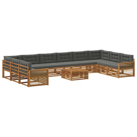 Ensembles de canapés 11 pc bois d'acacia massif