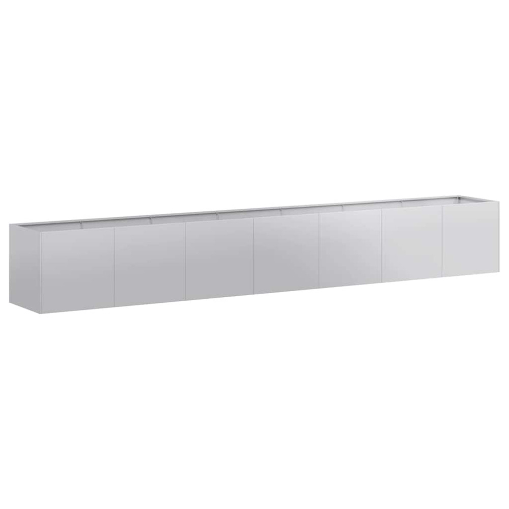 Jardinière d'extérieur 280x40x40 cm acier galvanisé