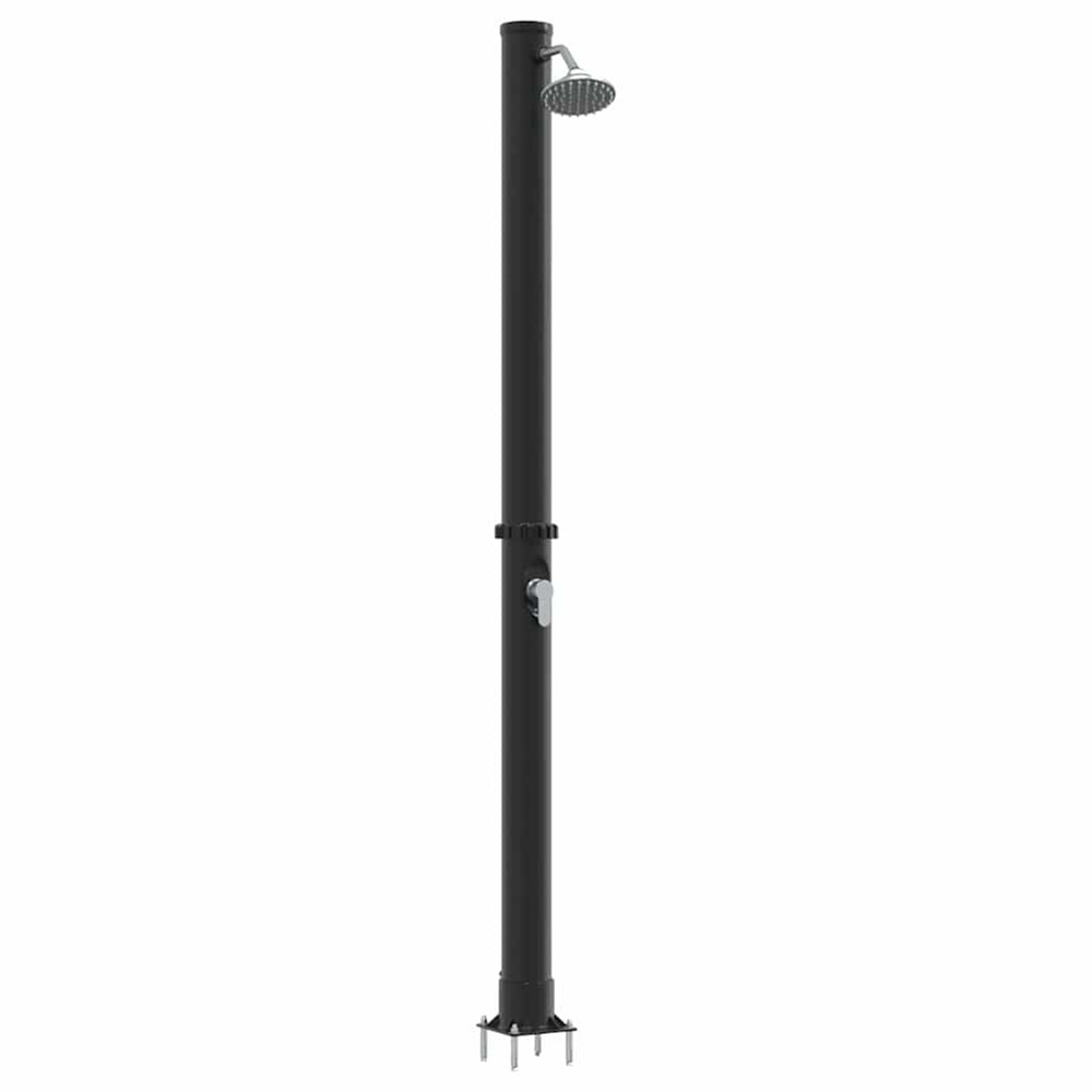 Douche solaire extérieure noir 217 cm pvc et aluminium