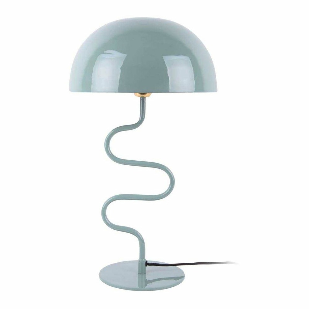 Lampe à poser en métal twist bleu