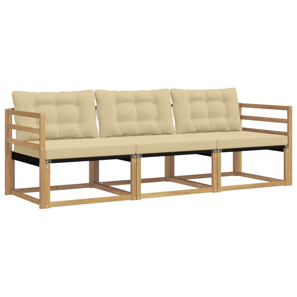 Ensemble de canapés d'extérieur 3 pc blanc et beige