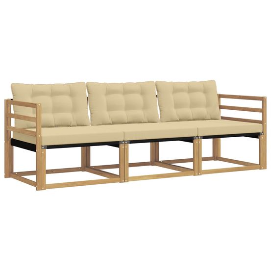 Ensemble de canapés d'extérieur 3 pc blanc et beige