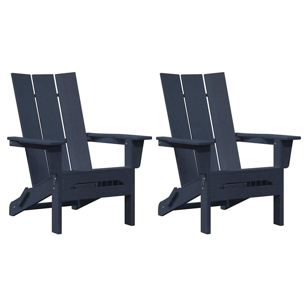 Chaise de jardin 2 pcs bleu marine 80.5 x 74.5 x 92 cm