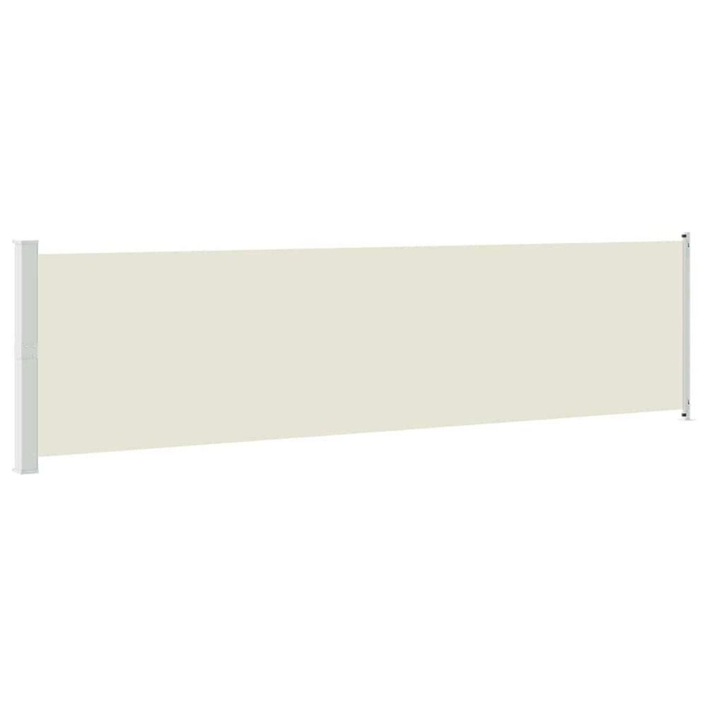 Auvent latéral rétractable de patio 614x160 cm crème