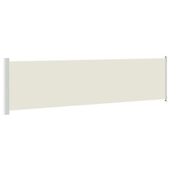 Auvent latéral rétractable de patio 614x160 cm crème