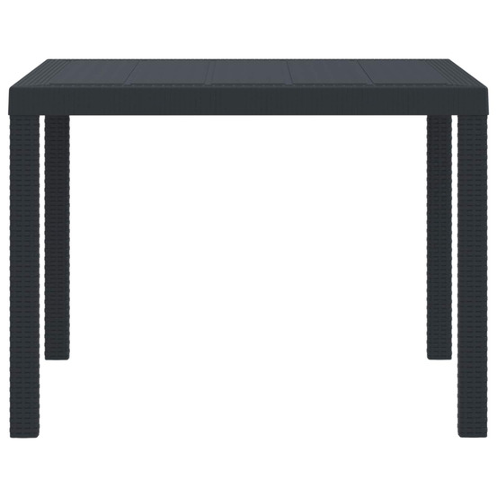 Table de jardin pour repas anthracite 100 x 100 x 73 cm