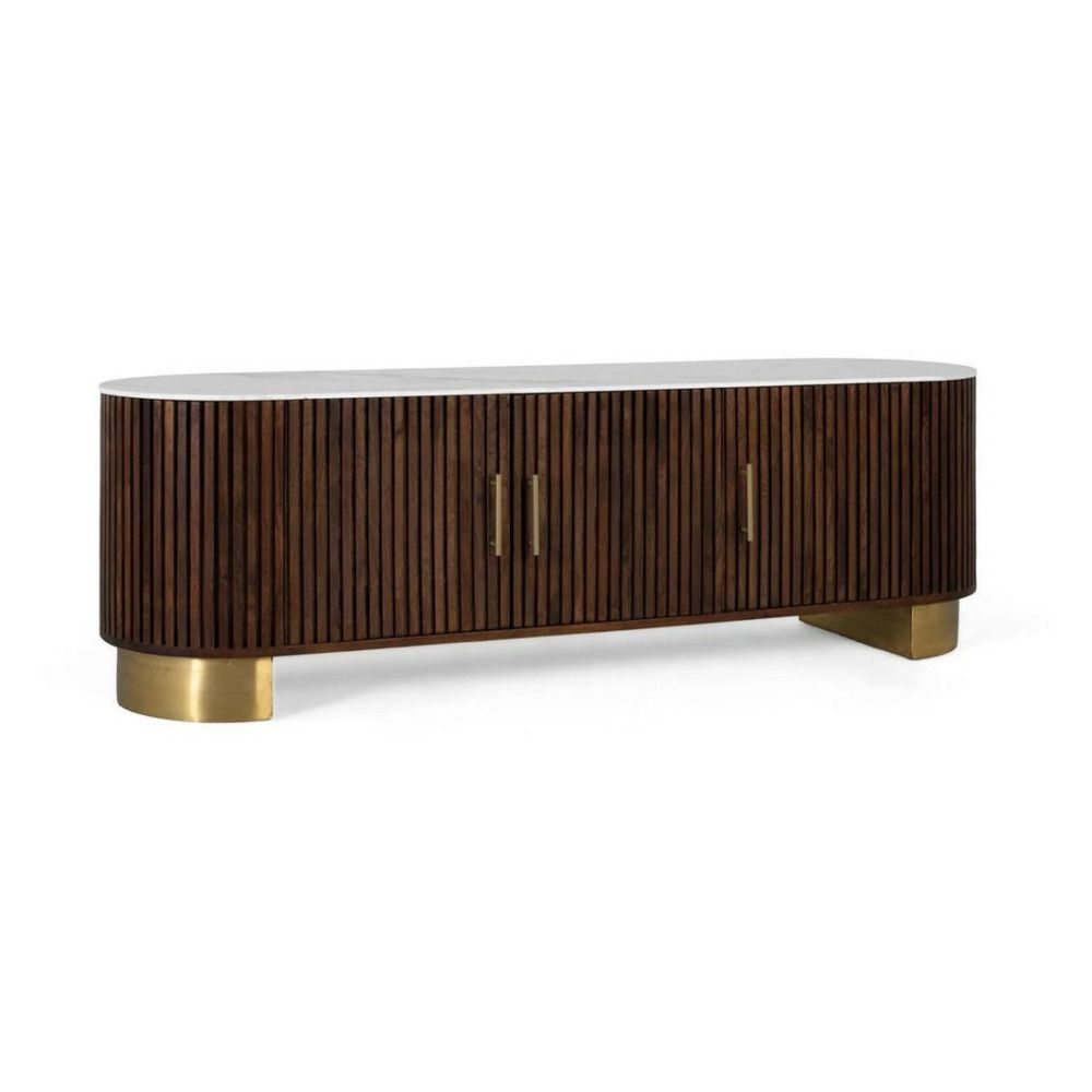 Meuble tv bois marron - décoration d'autrefois
