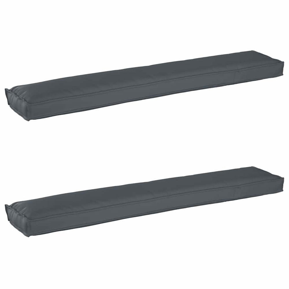 Set de coussins de palette 2 pcs anthracite 200 x 40 x 8 cm