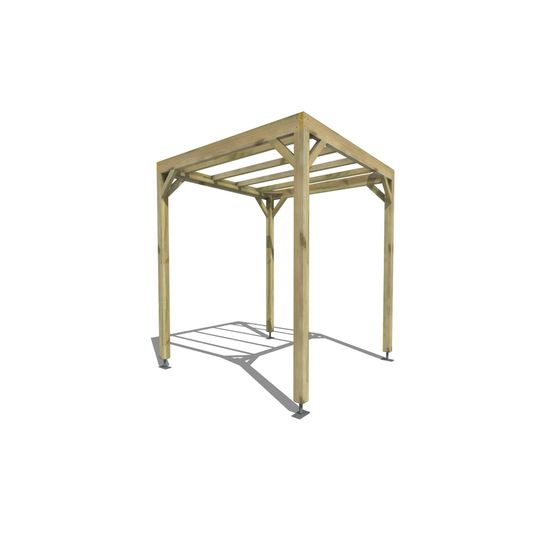 Pergola bois • 2m x 2m • indépendante • sens profondeur • livraison comprise