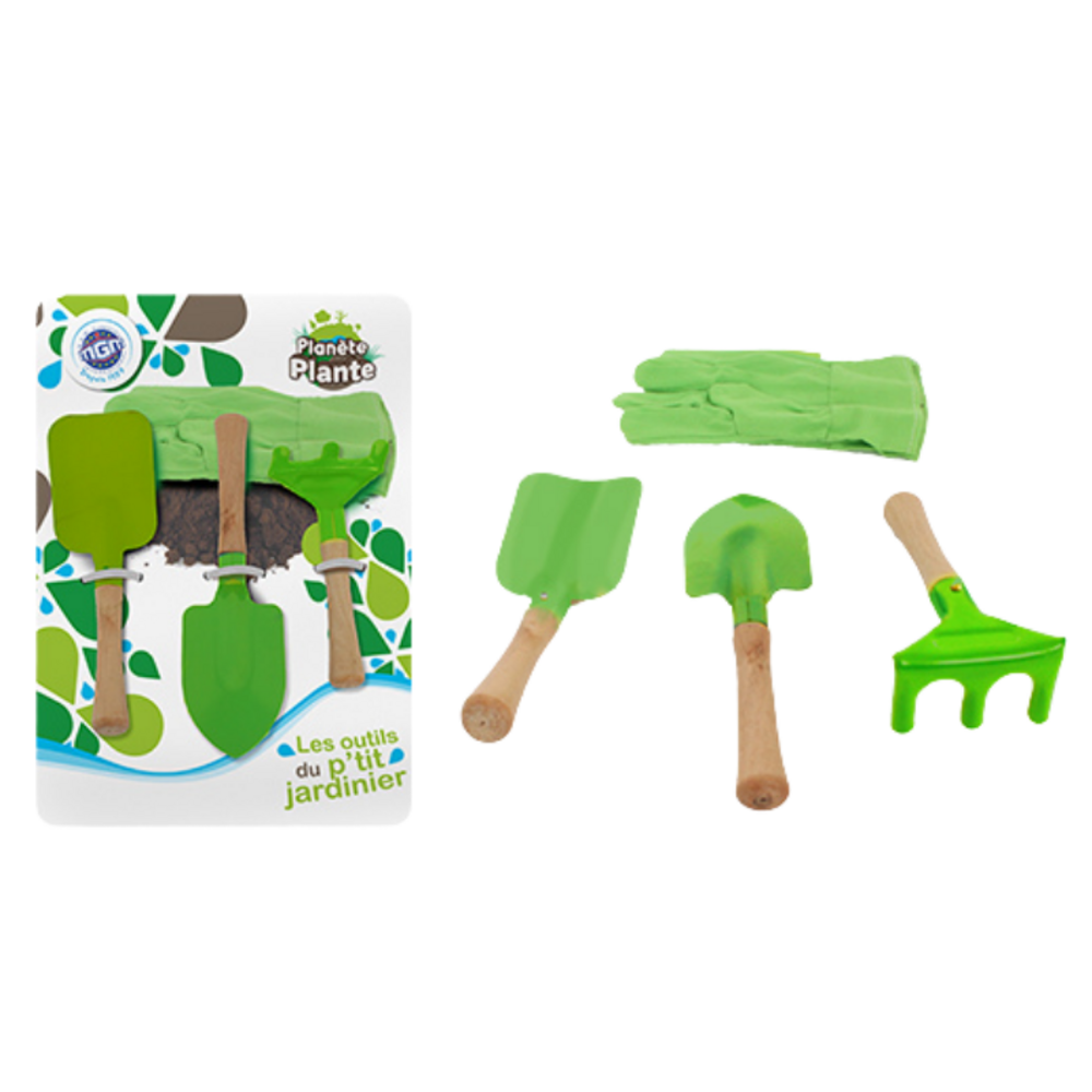 Lot de 3 outils et gants enfant