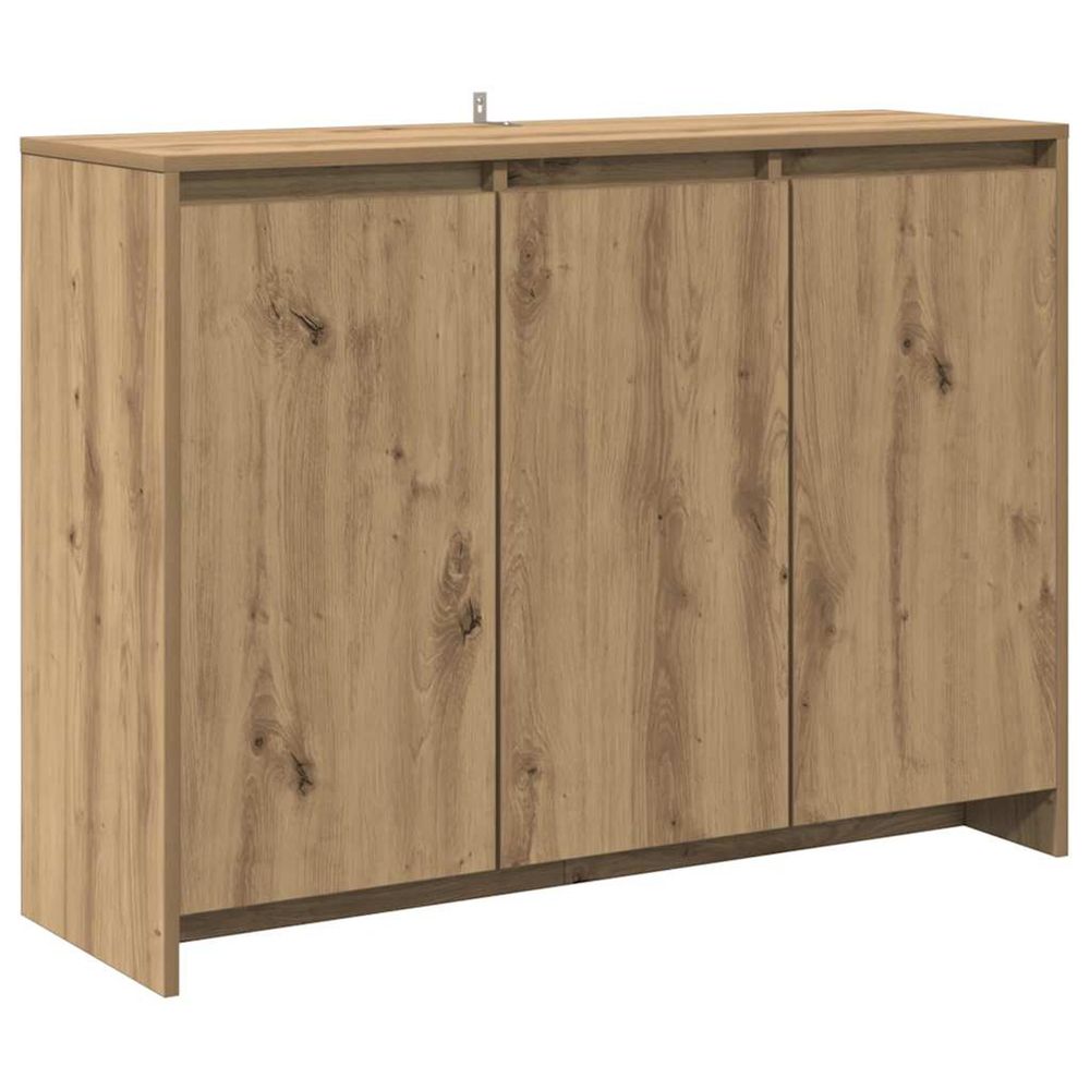 Buffet chêne artisanal 102x33x75 cm bois d'ingénierie