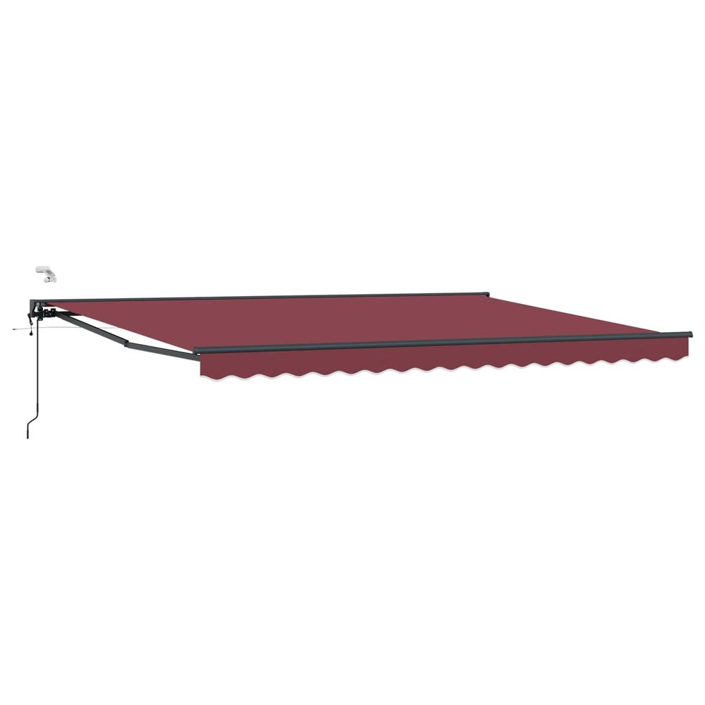 Auvent rétractable électrique bourgogne et anthracite 4 × 3,5 m