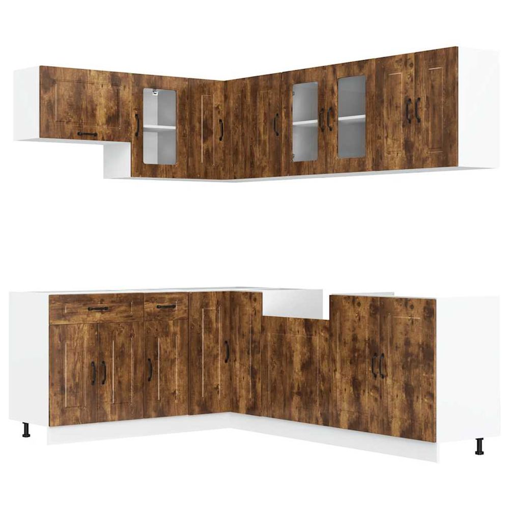 Ensemble d'armoires de cuisine 11 pcs kalmar bois d'ingénierie