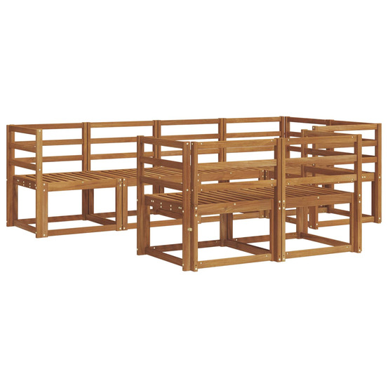 Ensemble de canapés d'extérieur 7 pcs naturel