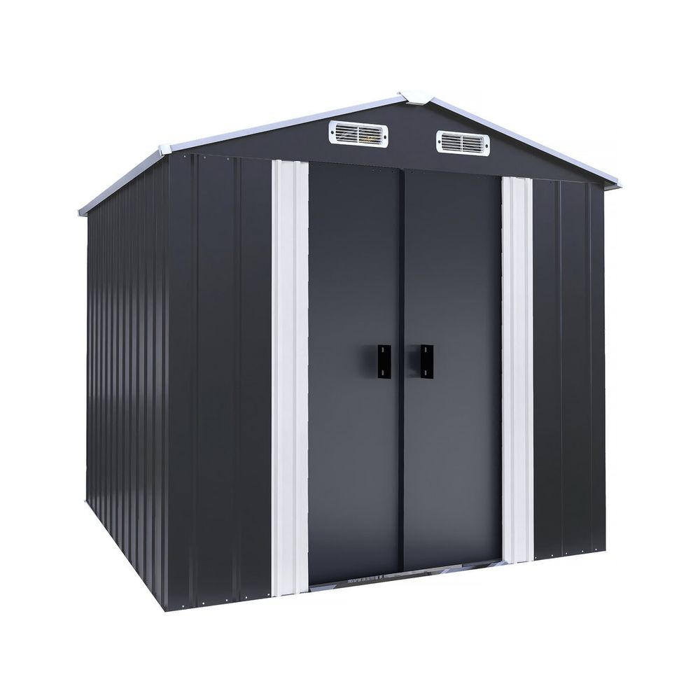 Abri de jardin métal avec portes coulissantes 