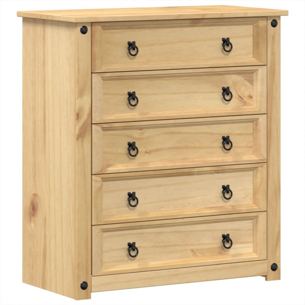 Commode corona 80x40x89 cm bois massif de pin