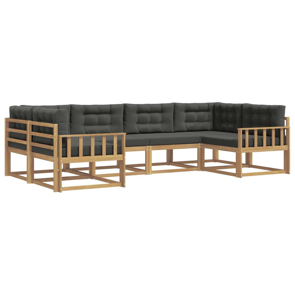 Ensemble de canapés d'extérieur 6 pc blanc et anthracite