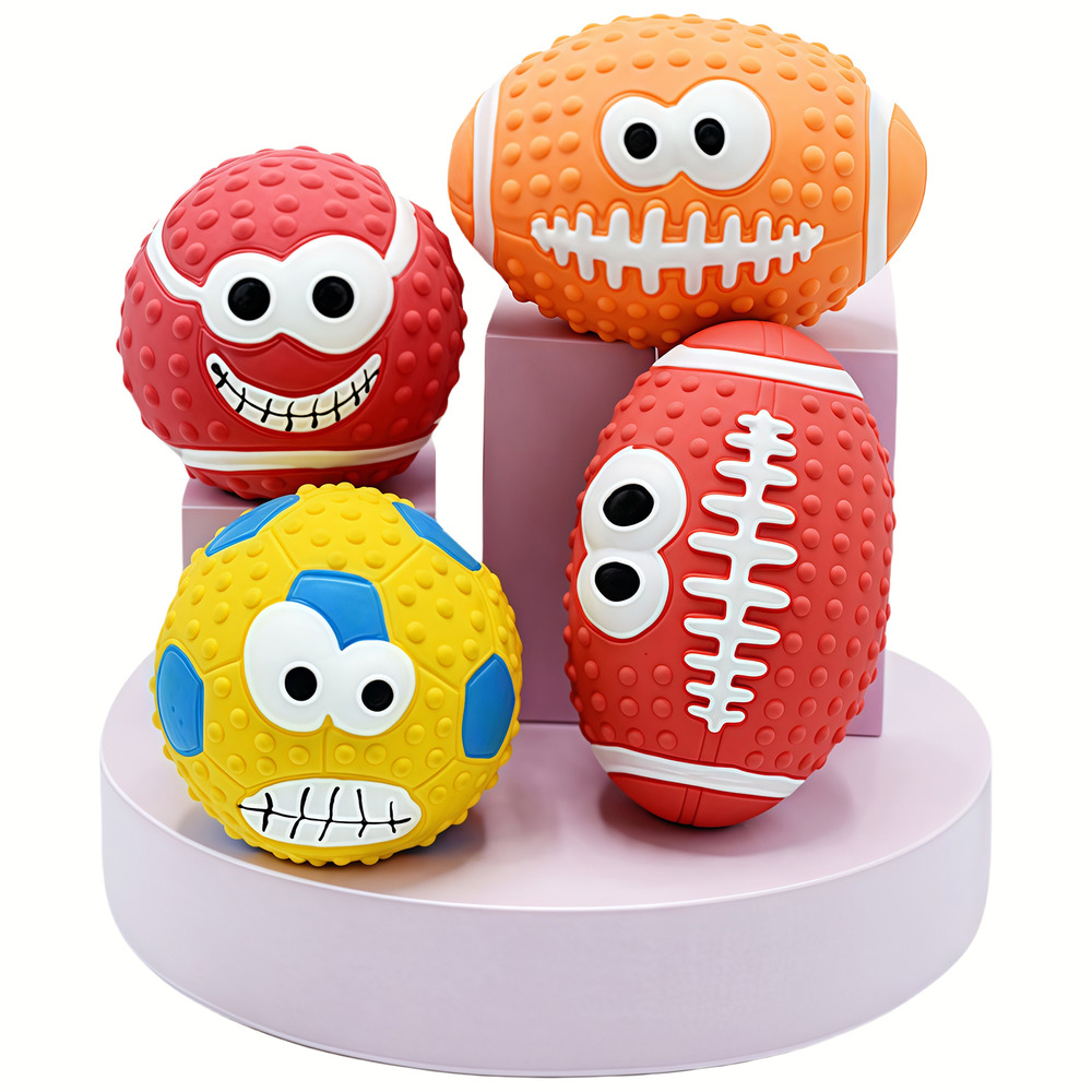 Jouets de dentition pour chien - jouets à balles - 4 pièces