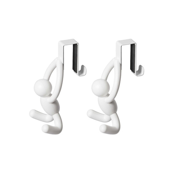 Crochet dessus de placard buddy (lot de 2) blanc
