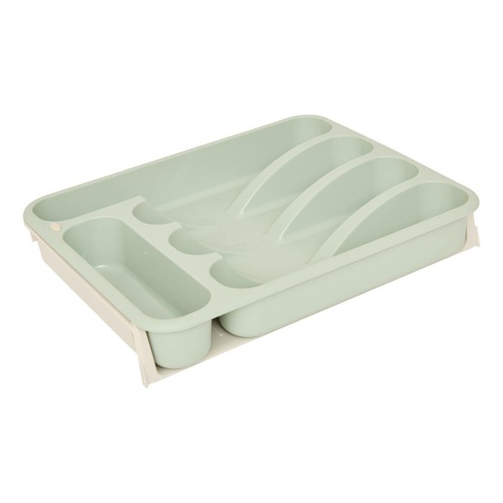 5five - range-couverts poly extensible 6 compartiments vert