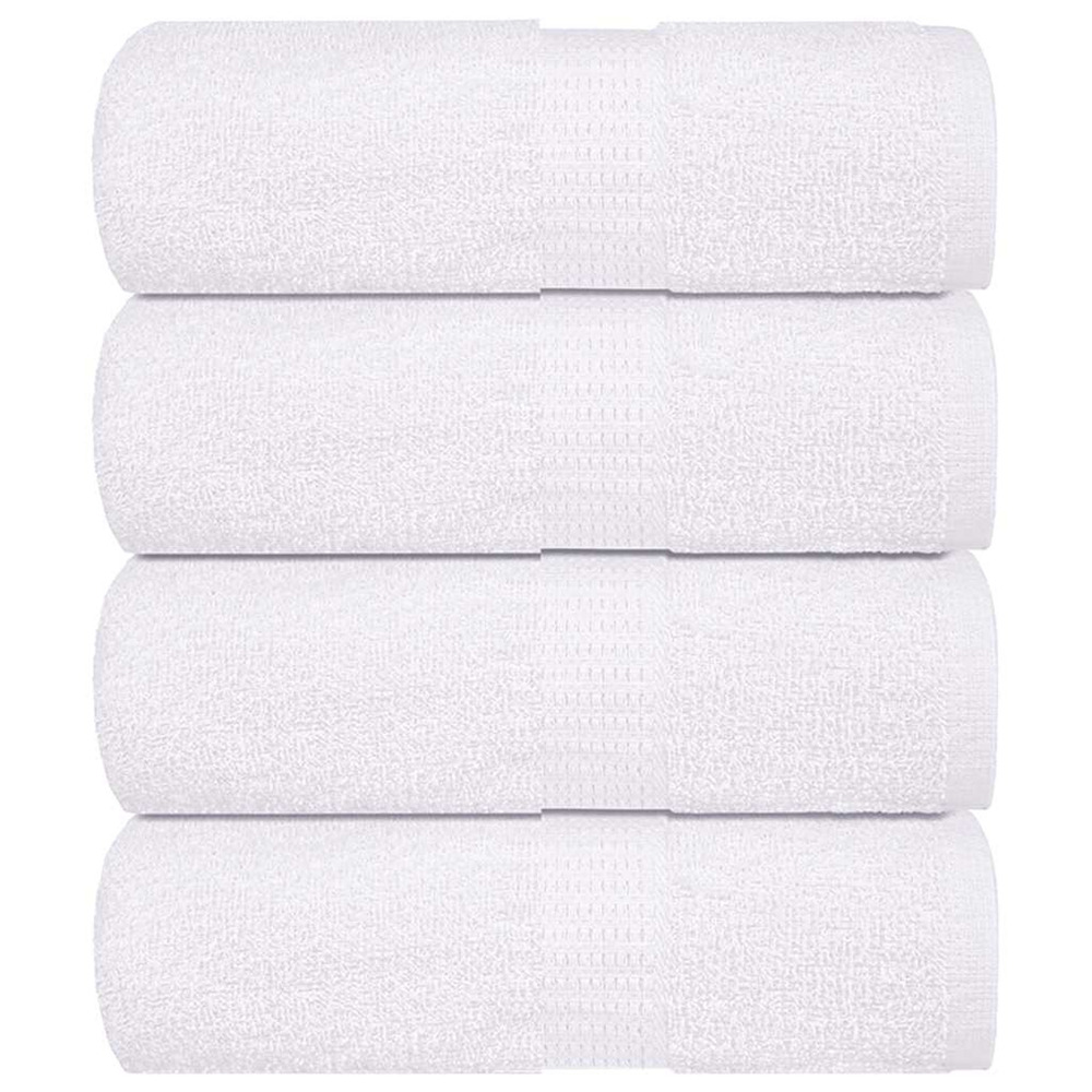 Serviettes de toilette 4 pièces frogn blanc 30x30 cm 100 % coton