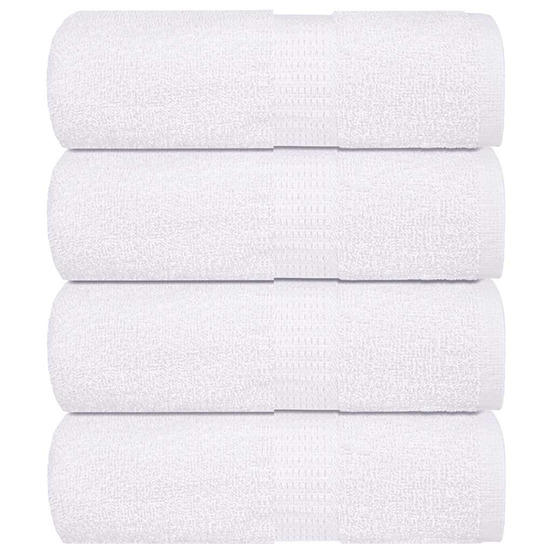 Serviettes de toilette 4 pièces frogn blanc 30x30 cm 100 % coton