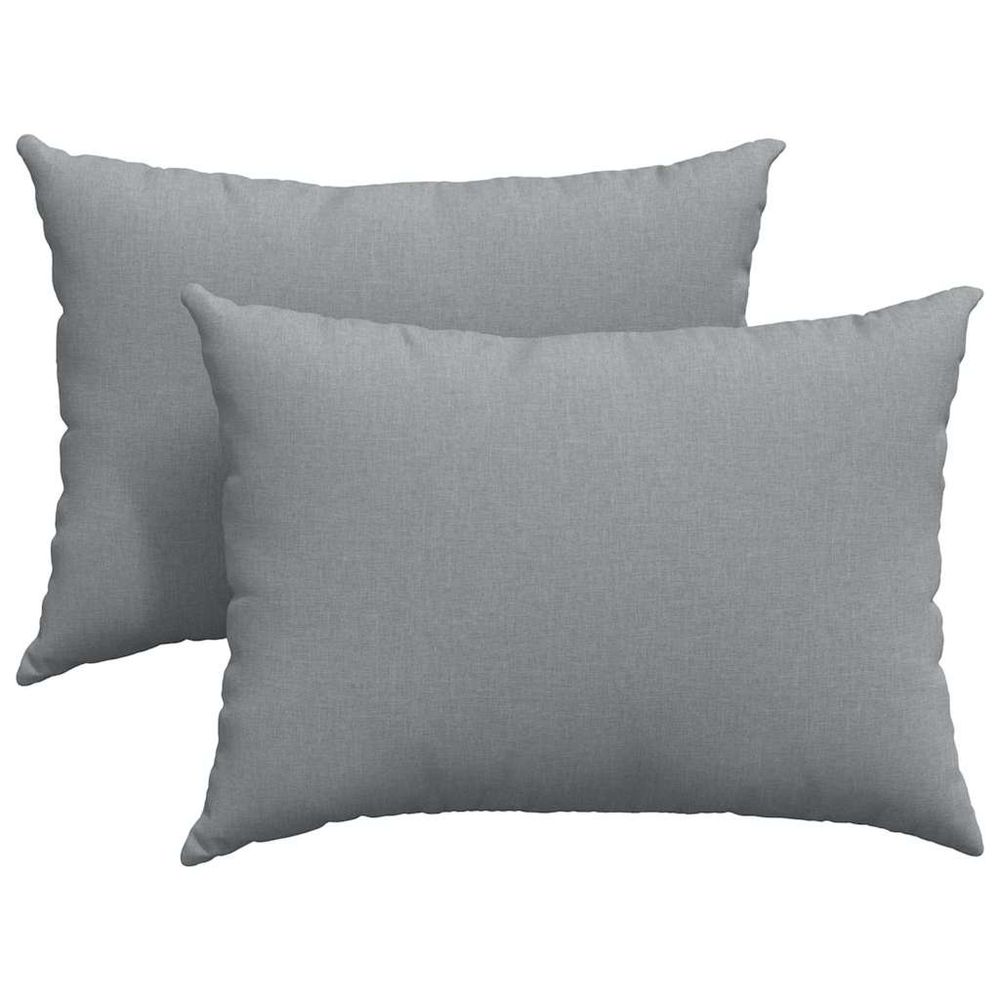 Coussins de canapé 2 pc tissu gris clair 70 x 50 cm