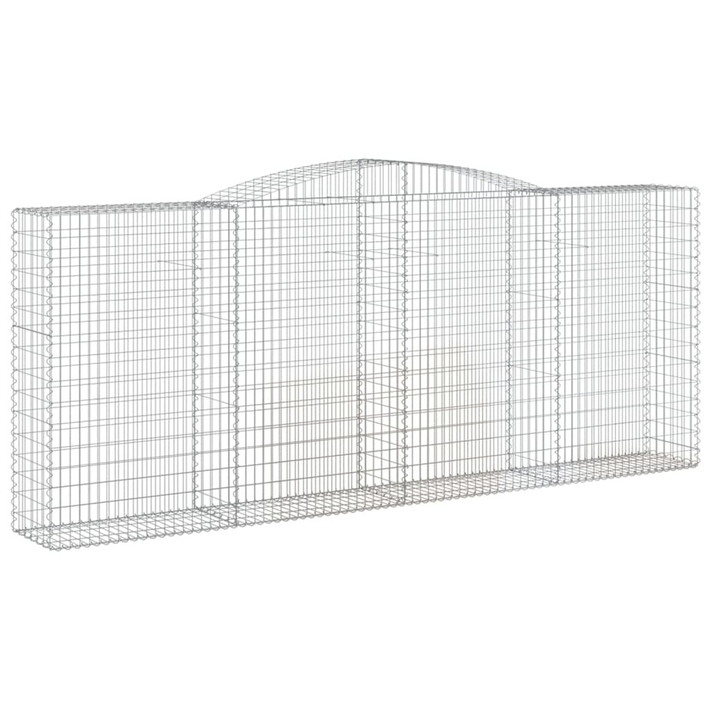 Panier de gabions arqué 400x50x160/180 cm fer galvanisé