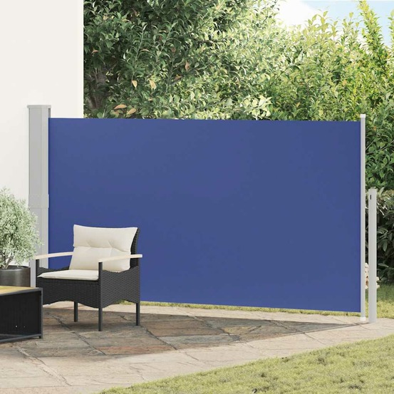 Auvent latéral de patio 160x300 cm bleu