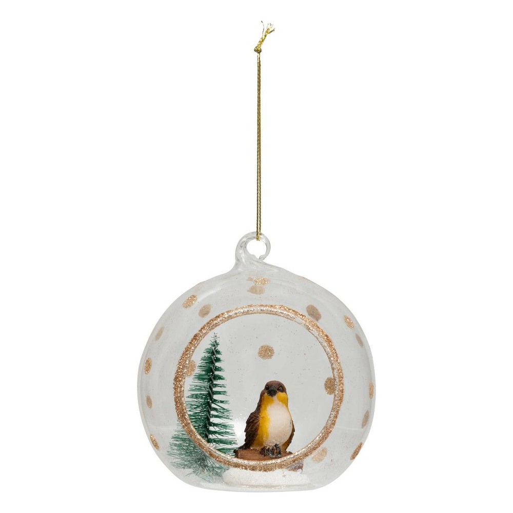 Bdn verre 100mm oiseau marron