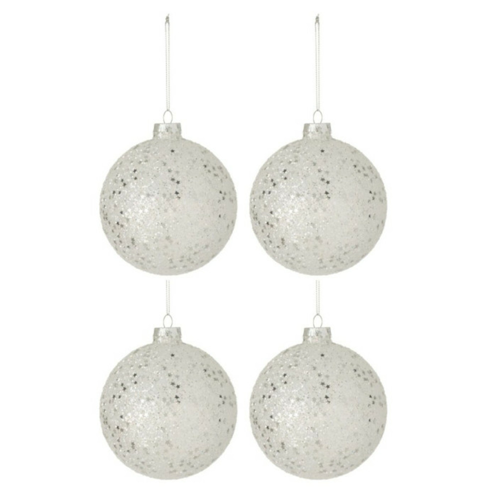 Lot de 4 boules de noël 